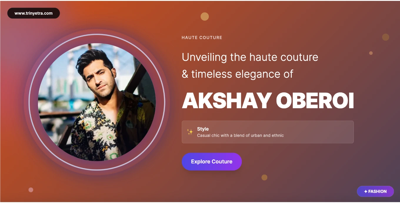 Akshay Oberoi Fashion Style Photo