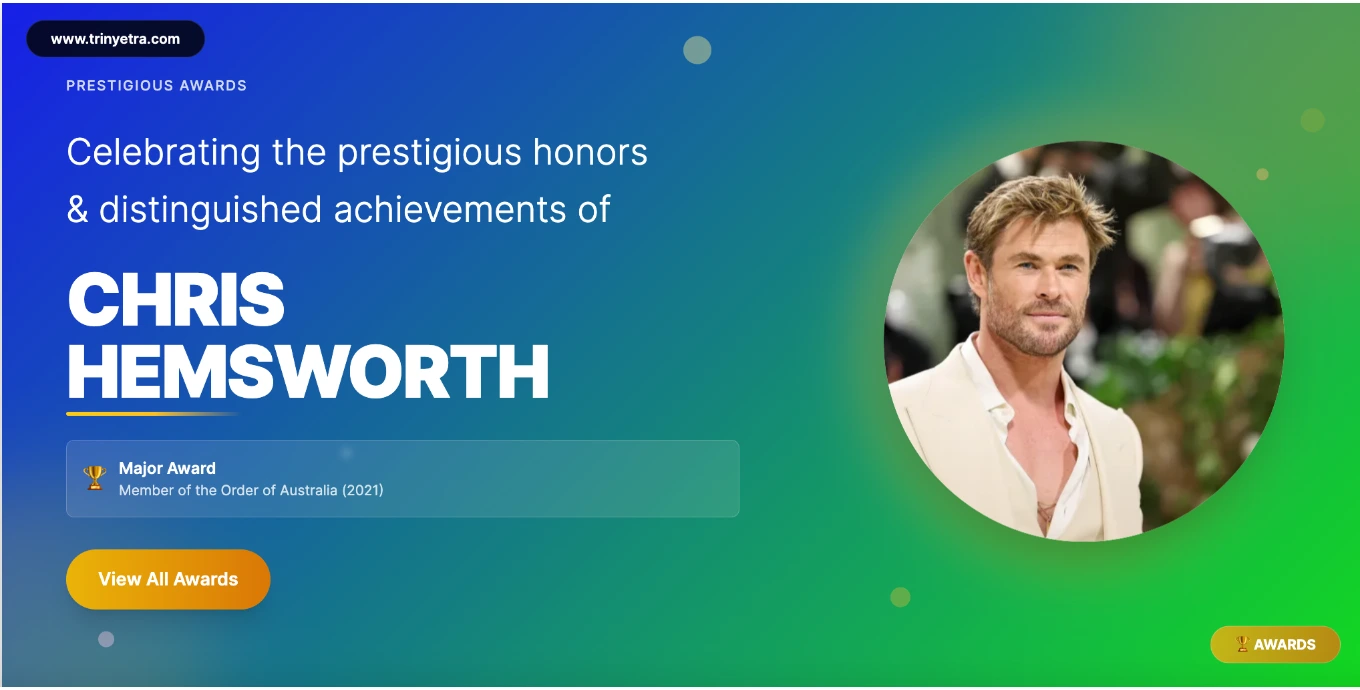 Chris Hemsworth Awards Photo