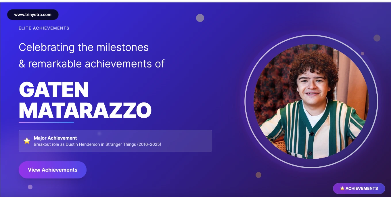 Gaten Matarazzo Career Success Photo