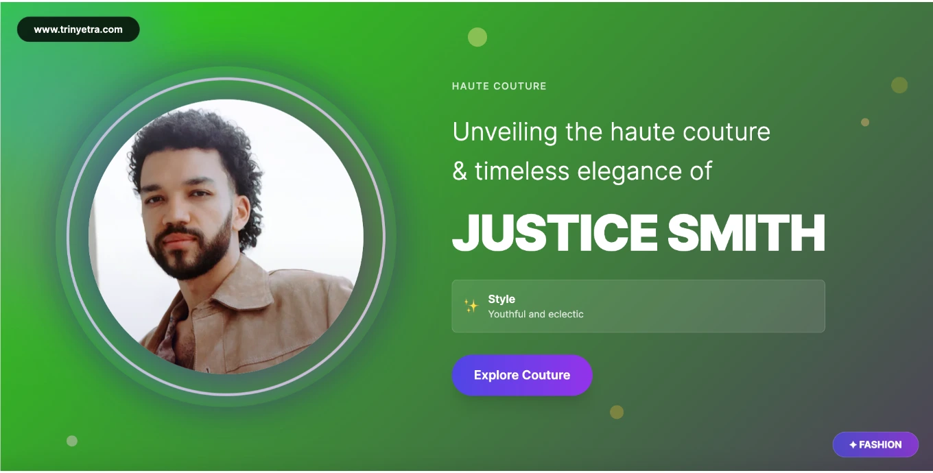 Justice Smith Fashion Style Photo