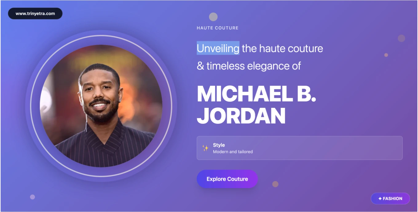 Michael B. Jordan Fashion Style Photo