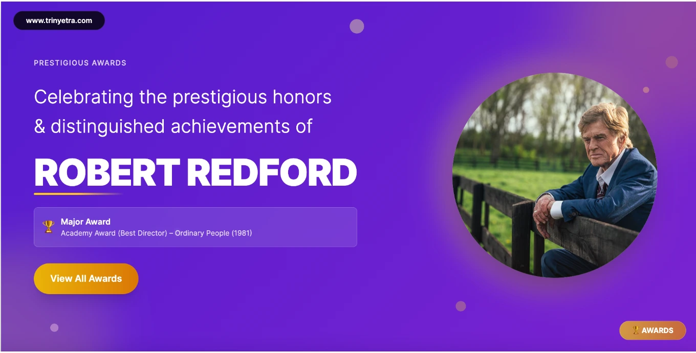 Robert Redford Awards Photo