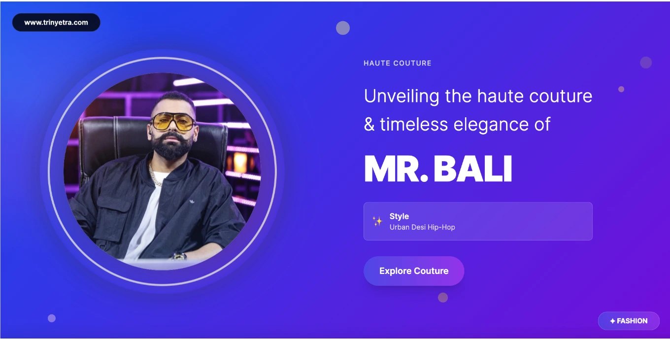 Mr. Bali Fashion Style Indian Rapper
