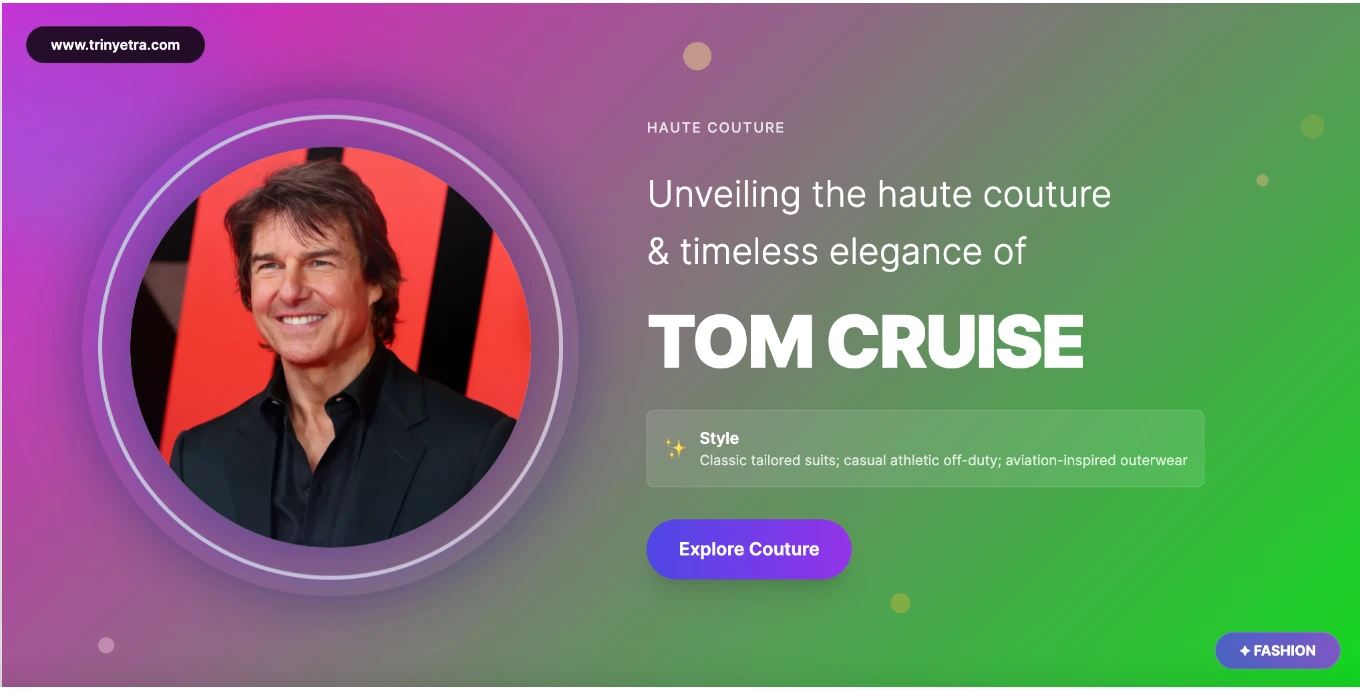 Tom Cruise Fashion Style Photo