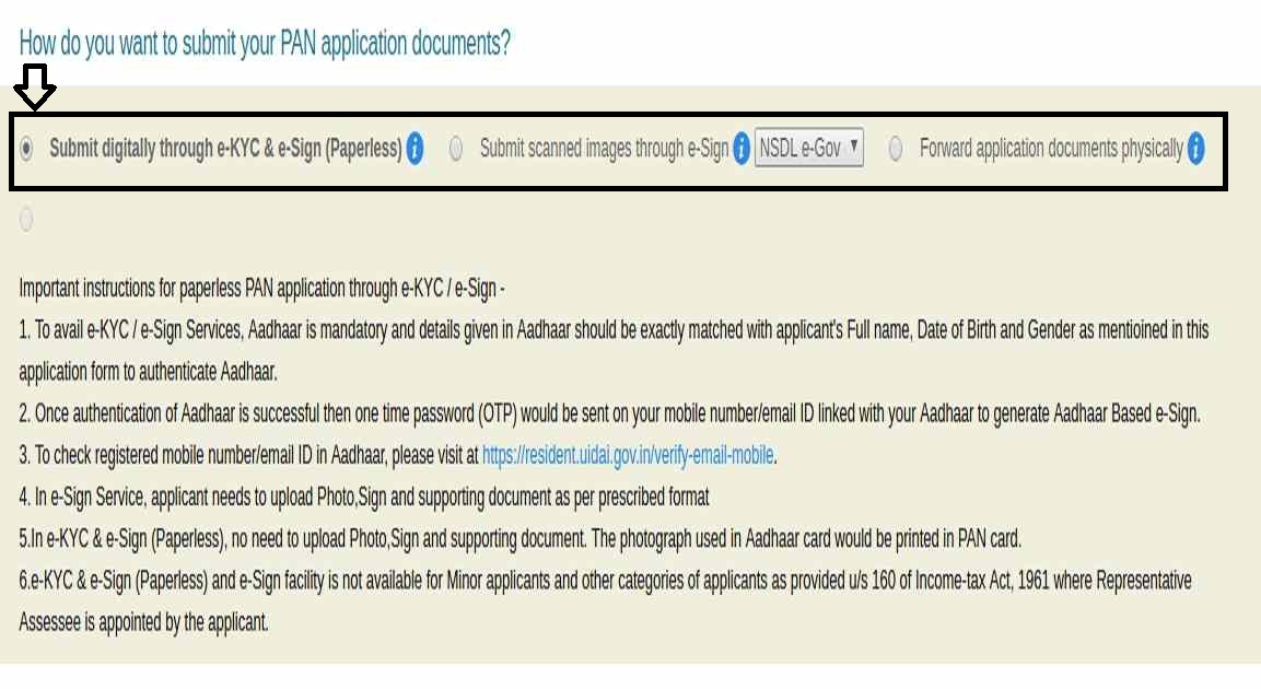 Pan Application Documents. - Pan Card: How To Apply For Pan Card | Step5