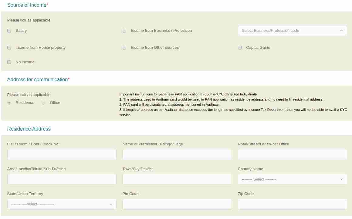 Contact Details - Pan Card: How To Apply For Pan Card | Step6