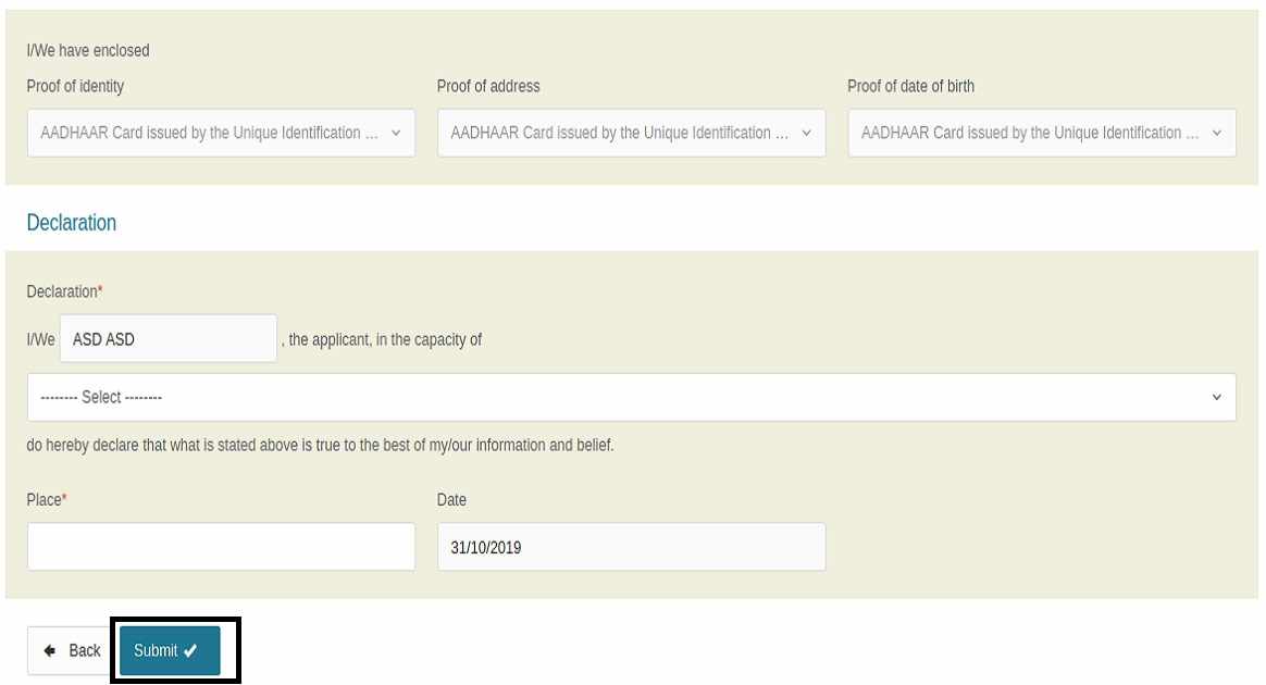 Details About Submitted Documents - Pan Card: How To Apply For Pan Card | Step8